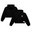 Mitchell & Ness Chicago Bulls Chic Women's Black Hardwood Classics Cropped Pullover Hoodie
