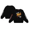 Mitchell & Ness Chicago Bulls Women's Black Slap Sticker Lightweight Pullover Eye - catching Sweatshirt