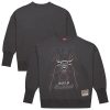 Mitchell & Ness Chicago Bulls Women's Charcoal Elegant Hardwood Classics Lightweight Pullover Sweatshirt