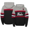 Mitchell & Ness Eye - catching Chicago Bulls Youth Black/Heather Gray Hardwood Classics Head Coach Pullover Hoodie