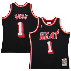 Mitchell Chic & Ness Chris Bosh Miami Heat Black 2013/14 Hardwood Classics Swingman Jersey