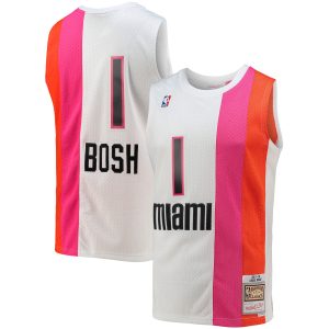 Mitchell & Ness Chris Bosh Miami Heat Unique White 2011/12 Hardwood Classics Swingman Jersey