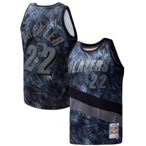 Mitchell & Ness Clyde Drexler Portland Trail Blazers Black Eye - catching Hardwood Classics 1991/92 Tie Dye Swingman Jersey