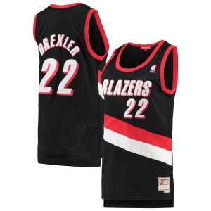 Mitchell & Ness Clyde Drexler Portland Eye - catching Trail Blazers Women's Black 1991/92 Hardwood Classics Swingman Jersey