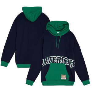 Mitchell & Ness Elegant Dallas Mavericks Navy Hardwood Classics Big Face 5.0 Pullover Hoodie