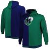 Mitchell & Ness Dallas Mavericks Fabulous Navy/Green Big & Tall Hardwood Classics Split Pullover Hoodie