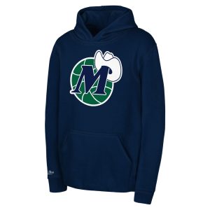 Mitchell Fabulous & Ness Dallas Mavericks Preschool Navy Retro Logo Pullover Hoodie