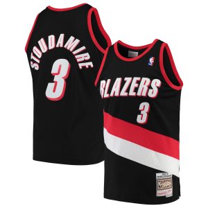 Mitchell & Ness Damon Stoudamire Portland Trail Blazers Black 1999/00 Hardwood Classics Swingman Fabulous Jersey
