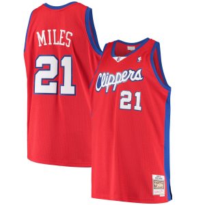Mitchell & Ness Darius Miles LA Clippers Red Hardwood Fabulous Classics Swingman Jersey