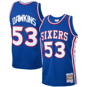 Mitchell Gorgeous & Ness Darryl Dawkins Philadelphia 76ers Royal 1976/77 Hardwood Classics Swingman Jersey