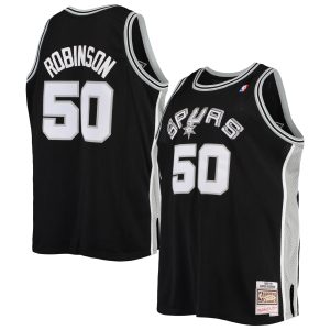 Mitchell & Ness David Robinson San Antonio Spurs Black 1998/99 Chic Big & Tall Hardwood Classics Swingman Jersey
