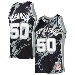 Mitchell & Ness David Robinson Fabulous San Antonio Spurs Black 1998/99 Hardwood Classics Marble Swingman Jersey