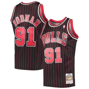 Mitchell & Ness Dennis Rodman Chicago Bulls Black Hardwood Classics Swingman Fabulous Jersey