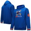 Mitchell & Ness Denver Nuggets Blue Chainstitch Fabulous Applique Vintage Heavyweight Pullover Hoodie