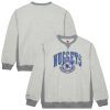 Mitchell & Ness Denver Nuggets Heather Gray Vintage Logo Chic Pullover Sweatshirt