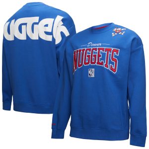 Mitchell & Ness Denver Nuggets Royal Hardwood Stylish Classics There & Back 2.0 Vintage Pullover Sweatshirt