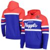 Mitchell & Ness Denver Unique Nuggets Royal/Red Head Coach Pullover Hoodie