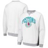 Mitchell & Ness Detroit Pistons Eye - catching Heather Gray Vintage Logo Pullover Sweatshirt