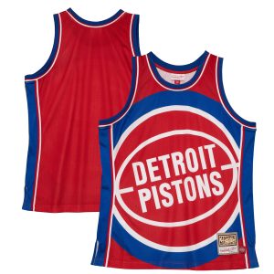 Mitchell & Ness Detroit Pistons Red Hardwood Classics Blown Out Fashion Jersey Eye - catching