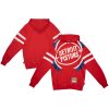 Mitchell Premium & Ness Detroit Pistons Red Substantial Fleece Pullover Hoodie