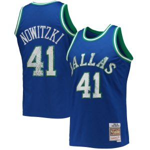 Mitchell & Ness Dirk Nowitzki Dallas Mavericks Blue 1998/99 Hardwood Classics NBA 75th Anniversary Diamond Swingman Eye - catching Jersey