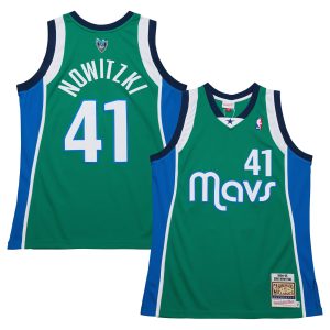 Mitchell & Ness Trendy Dirk Nowitzki Dallas Mavericks Green 2004/05 Hardwood Classics Authentic Jersey