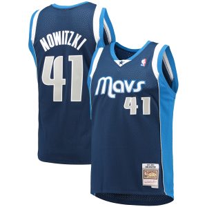 Mitchell & Ness Dirk Nowitzki Dallas Mavericks Navy Unique 2011/12 Hardwood Classics Swingman Jersey