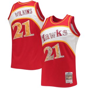 Mitchell & Trendy Ness Dominique Wilkins Atlanta Hawks Red 1986/87 Hardwood Classics NBA 75th Anniversary Diamond Swingman Jersey