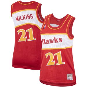 Mitchell & Ness Dominique Wilkins Atlanta Hawks Women's Red Hardwood Classics Swingman Eye - catching Jersey