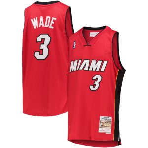 Mitchell & Ness Dwyane Wade Miami Heat Youth Gorgeous Red 2005/06 Hardwood Classics Swingman Jersey