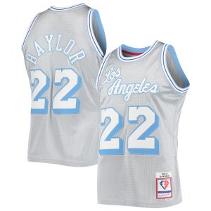 Mitchell & Ness Elgin Baylor Los Angeles Lakers Silver 75th Anniversary Unique 1960/61 Hardwood Classics Swingman Jersey