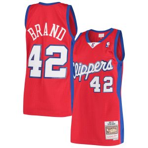 Mitchell & Ness Unique Elton Brand LA Clippers Red Hardwood Classics Swingman Jersey
