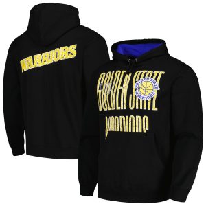 Mitchell & Ness Golden State Warriors Black Hardwood Elegant Classics OG 2.0 Pullover Hoodie