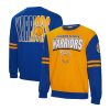 Mitchell & Stylish Ness Golden State Warriors Gold All Over Pullover Sweatshirt