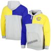 Mitchell & Ness Golden Premium State Warriors Heather Gray Tie Breaker Pullover Hoodie