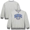 Mitchell & Ness Premium Golden State Warriors Heather Gray Vintage Logo Pullover Sweatshirt