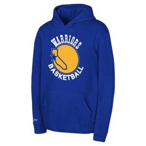Mitchell & Ness Golden Chic State Warriors Preschool Royal Retro Logo Pullover Hoodie