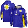 Mitchell & Premium Ness Golden State Warriors Royal Big & Tall Hardwood Classics Team OG 2.0 Anorak Hoodie Quarter Zip Windbreaker Jacket