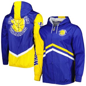 Mitchell & Ness Golden State Warriors Royal Premium Undeniable Full Zip Windbreaker Jacket