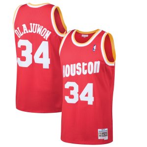 Mitchell & Ness Hakeem Premium Olajuwon Houston Rockets Red 1993/94 Hardwood Classics Swingman Jersey