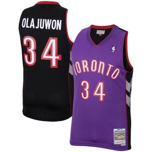 Mitchell & Ness Hakeem Olajuwon Toronto Chic Raptors Purple 2001/02 Hardwood Classics Swingman Jersey