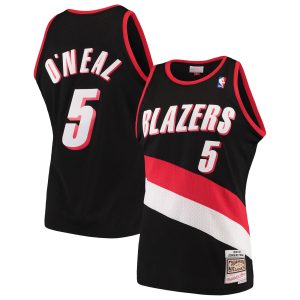 Mitchell & Ness Jermaine Trendy O'Neal Portland Trail Blazers Black 1999/00 Hardwood Classics Swingman Jersey