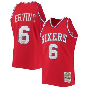 Mitchell & Ness Unique Julius Erving Philadelphia 76ers Red 1982/83 Hardwood Classics NBA 75th Anniversary Diamond Swingman Jersey