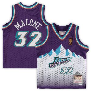 Mitchell & Ness Karl Malone Utah Jazz Infant Purple 1996/97 Trendy Retired Player Jersey