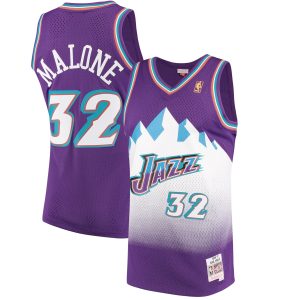 Mitchell & Ness Karl Malone Utah Jazz Purple 1996/97 Hardwood Fabulous Classics Swingman Jersey