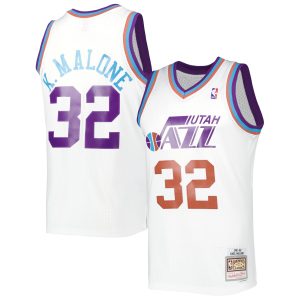 Mitchell & Ness Karl Fabulous Malone Utah Jazz White 1991/92 Hardwood Classics Reload 3.0 Swingman Jersey