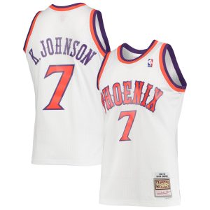 Mitchell Chic & Ness Kevin Johnson Phoenix Suns White 1988/89 Hardwood Classics Swingman Jersey