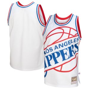 Mitchell & Ness LA Clippers White Hardwood Classics Blown Out Trendy Fashion Jersey