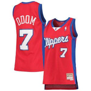 Mitchell & Ness Lamar Odom LA Clippers Women's Red 2000/01 Premium Hardwood Classics Swingman Jersey