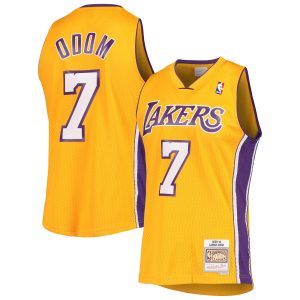 Mitchell & Ness Lamar Odom Los Angeles Lakers Gold Fabulous 2009/10 Hardwood Classics Swingman Jersey